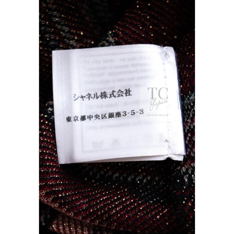 シャネル スカート CHANEL ブラック セントラルステーション 電車 コットン カシミヤ ニット カール・ラガーフェルド 超美品 38の画像