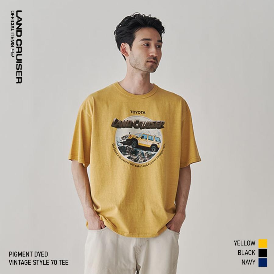 ピグメントダイ ヴィンテージ風70Tシャツ : ランドクルーザー