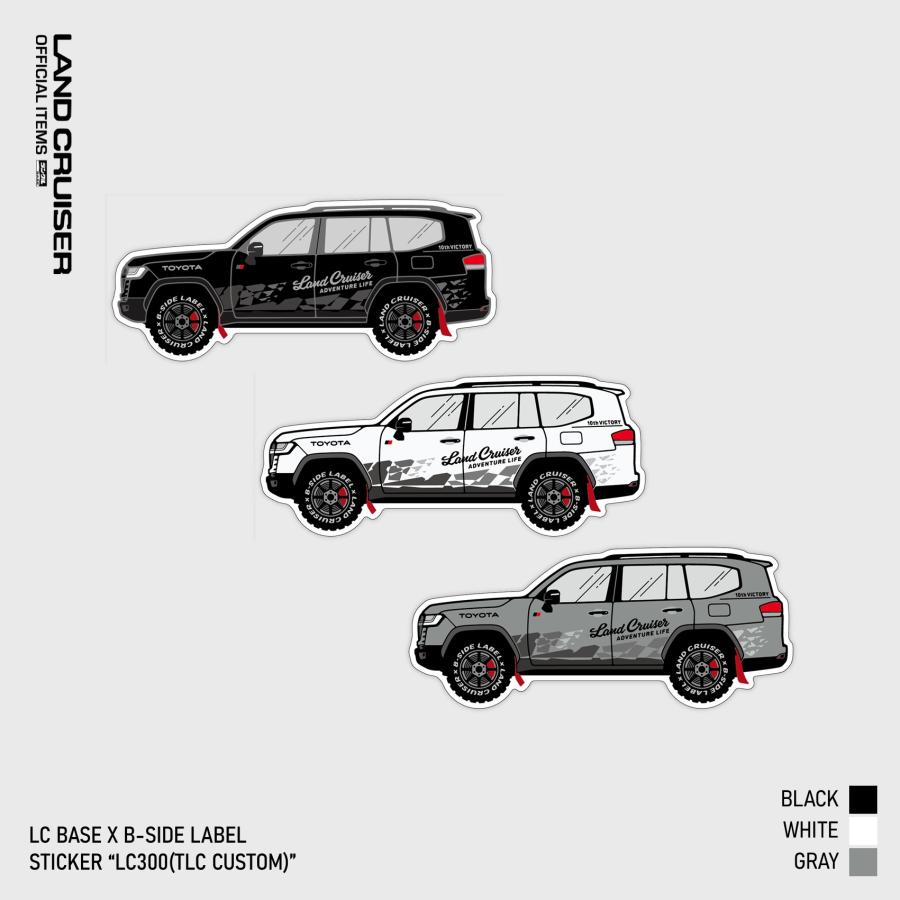 ランクルBASE × B-SIDE LABEL ステッカー LC300（TLCカスタム