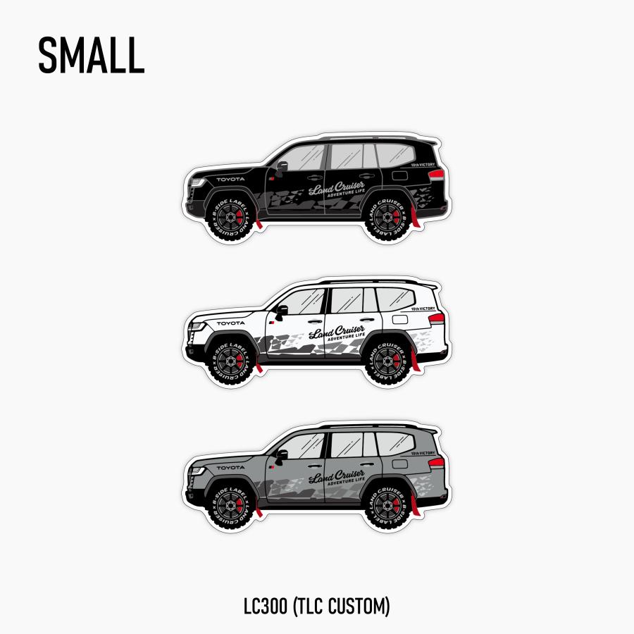 ランクルBASE × B-SIDE LABEL ステッカー LC300（TLCカスタム）（小