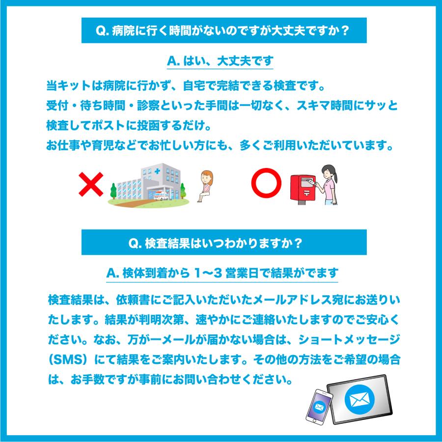 性病検査キット 7項目 HIV 梅毒 クラミジア 淋病 トリコモナス 咽頭クラミジア 咽頭淋病 男女共通 血液検査 尿検査 うがい検査 TCPLABOの画像