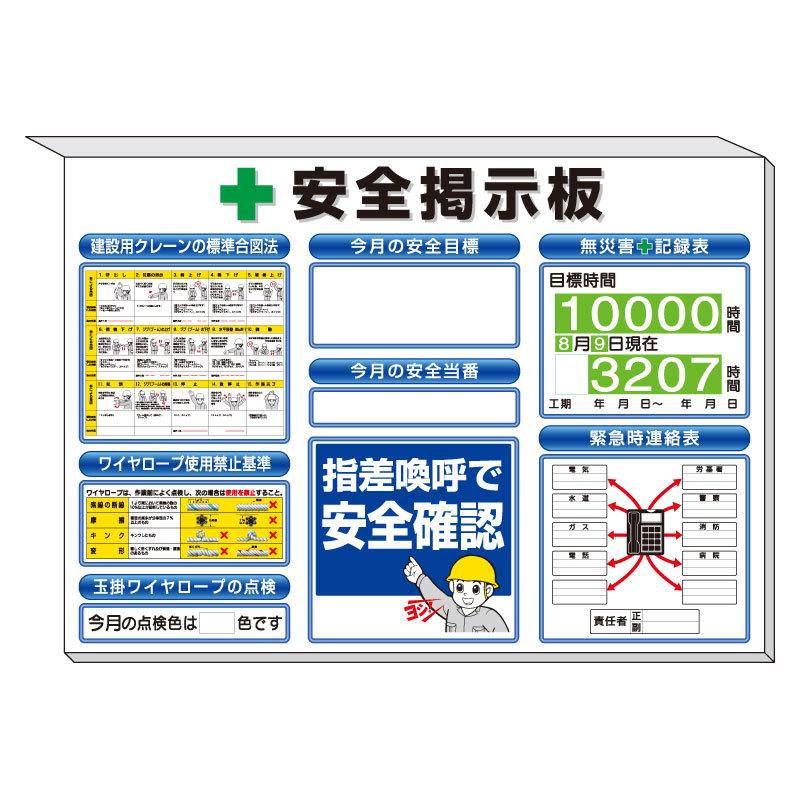 ユニット　313-89　ミニ掲示板　クレーン合図法他入　白地