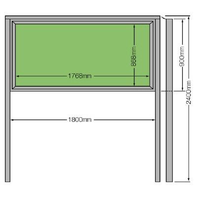 ユニット　867-02　掲示板（９００×１８００）