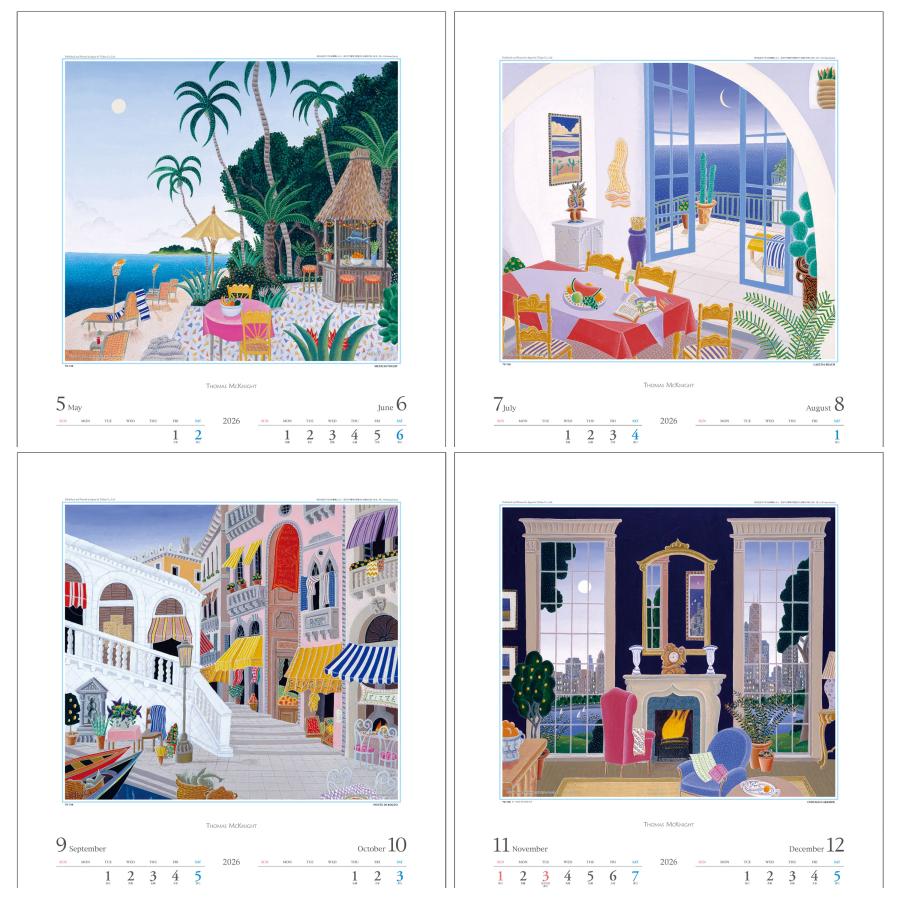トーダン 2026年 カレンダー 壁掛け トーマス・マックナイト 59.8 x