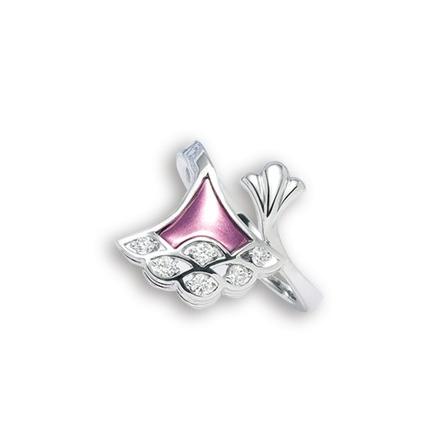 日本初 紫色の18金 K18ホワイトゴールド・パープルゴールドダイヤモンド入りリング