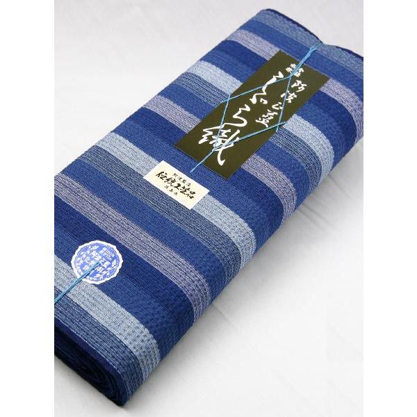 阿波しじら織　着尺 楽天市場】阿波しじら織 木綿着物 着尺 反物 No.013 送料無料 阿波正藍