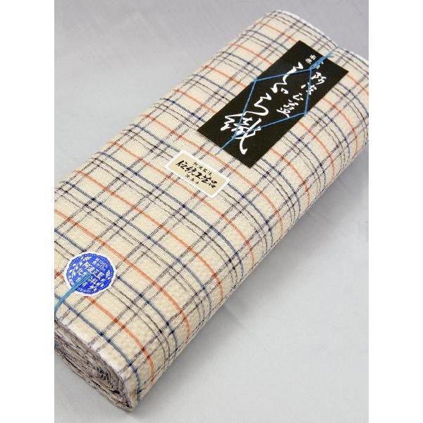 阿波しじら織 木綿着物 着尺 反物 085 全40柄以上 阿波正藍しじら織