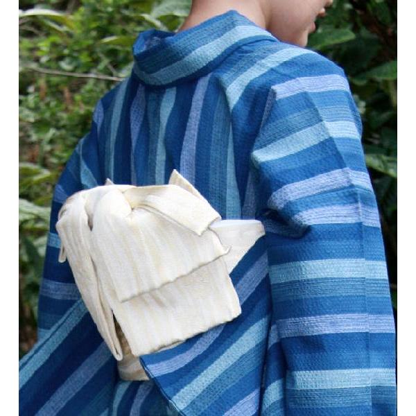 トールサイズ　しじら織　阿波正藍染　着物にも　浴衣にも　木綿　身丈173　裄70 阿波しじら織木綿きもの 115 単衣仕立て 阿波正藍しじら織伝統工芸品