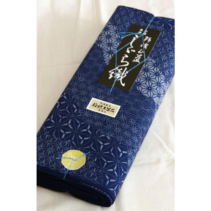 阿波しじら織 木綿着物 着尺 抜染 反物 515 全40柄以上 阿波正藍しじら