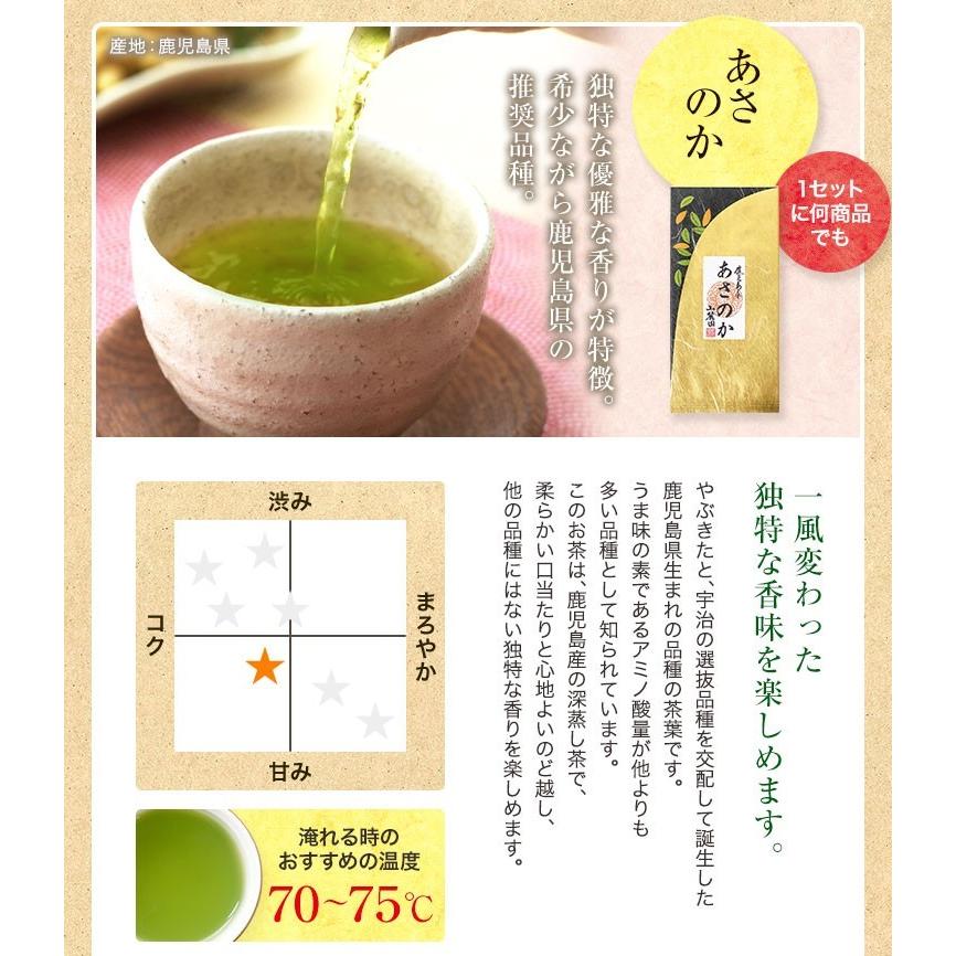 山麓園 鹿児島茶 あさのか 100g お茶 茶葉 緑茶 日本茶 煎茶