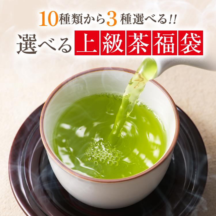 お茶 プレゼント ギフト 上級茶 福袋 緑茶 茶葉 100g×3個 2026 知覧茶 ポイント利用 | 山麓園 | 01