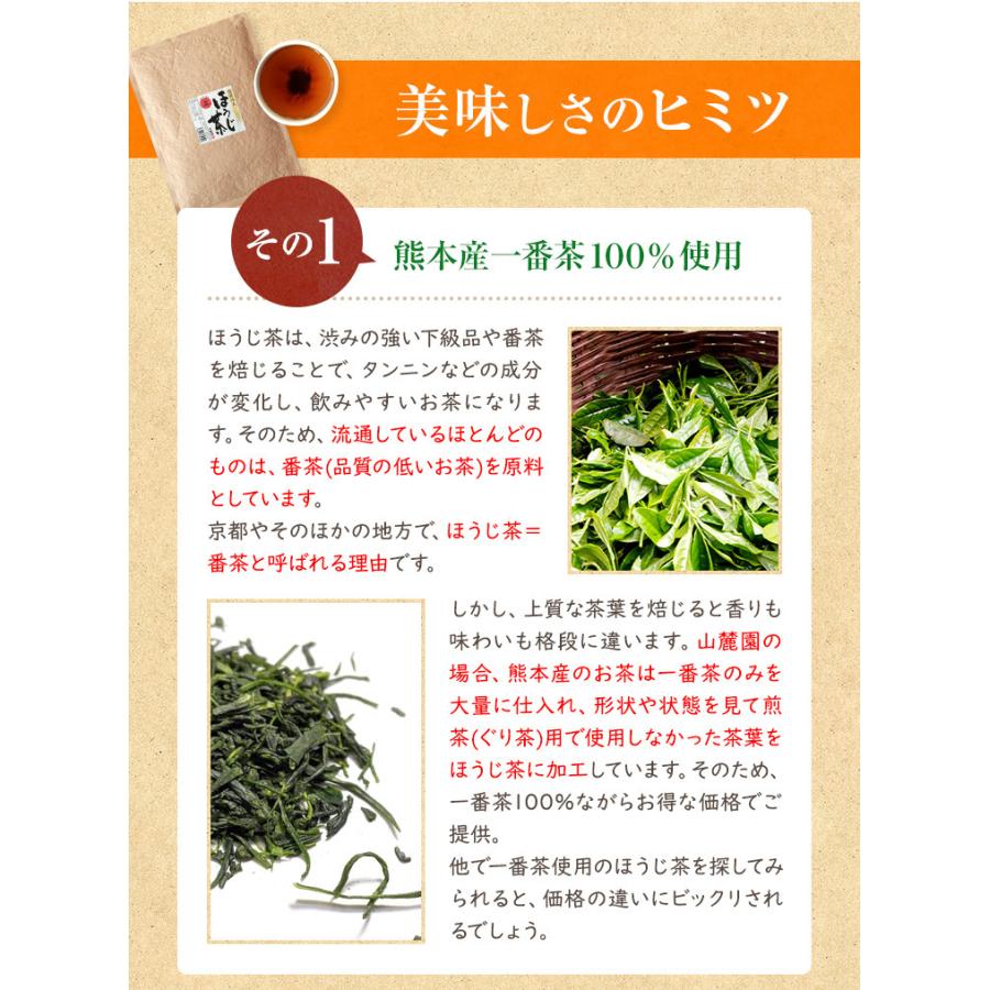 上ほうじ茶 250g 店主自家焙煎 こだわり熊本産一番茶100％｜tea-sanrokuen｜02