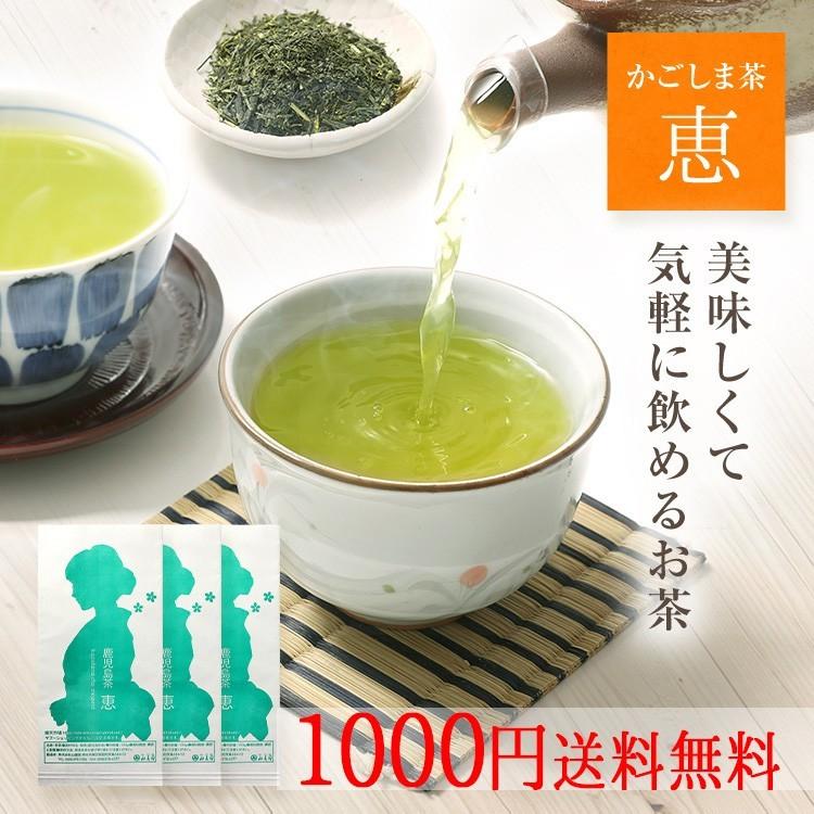 お茶 鹿児島茶 恵 100g×3個 緑茶 茶葉 お茶の葉 日本茶 煎茶