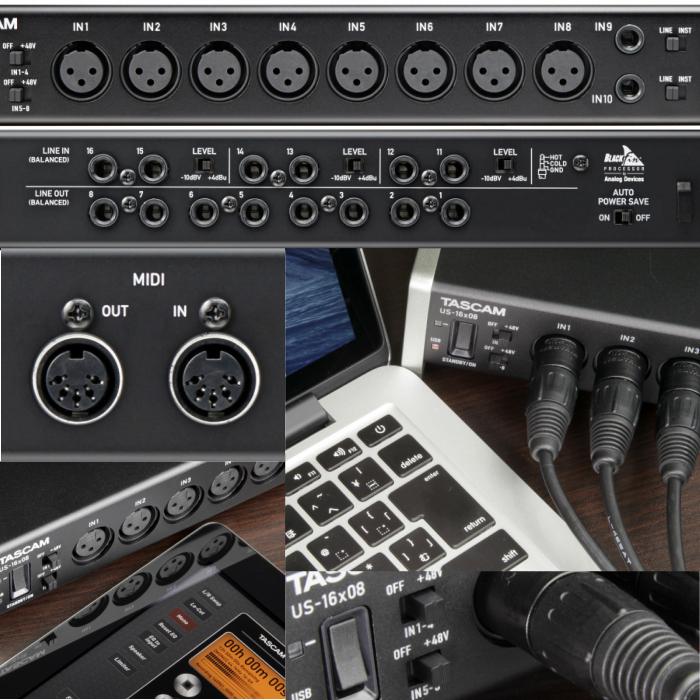 TASCAM USBオーディオ/MIDIインターフェース US-16x08 : ティアック