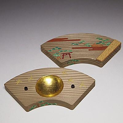 ひーちゃん様用 茶道具 扇面香合　神代杉 ひーちゃん様用 茶道具 扇面香合 神代杉