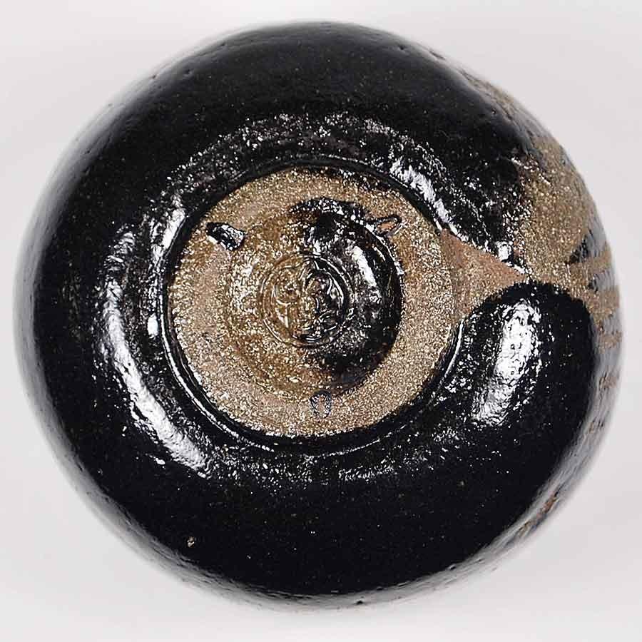 茶道具 黒楽茶碗 重要文化財 光悦「雨雲」写し 佐々木昭楽作 : お