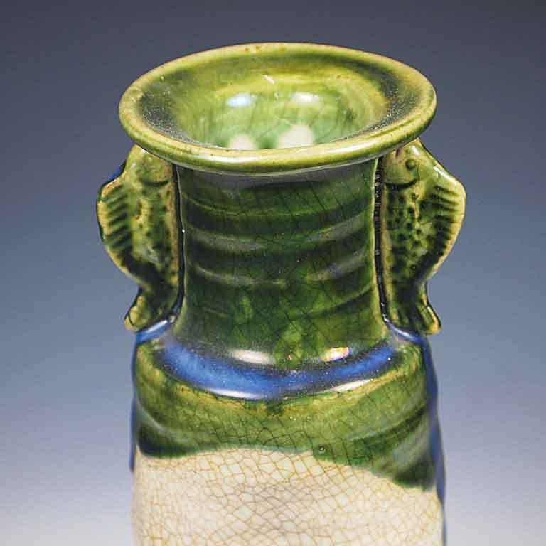 瀬戸焼 織部 魚耳 花入れ 花瓶 : お茶道具の駒屋 - 通販 - Yahoo 瀬戸焼 織部 魚耳 花入れ 花瓶 : お茶道具の駒屋 - 通販 - Yahoo