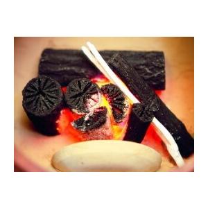 茶道具/単品炭） 国産椚（くぬぎ） 風炉用 丸ギッチョ炭 小箱入り : お