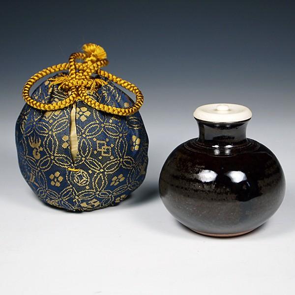 茶道具　大名物　唐物写　早苗丸壷　茶入　笹田有祥　共箱　濃茶器　茶事　稽古 送料無料（茶道具/濃茶器）唐物大名物 早苗丸壷茶入写し 笹田有祥作