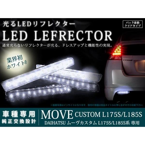 L175S/L185S系ムーヴカスタム 26LEDリフレクター クリア バック : teal