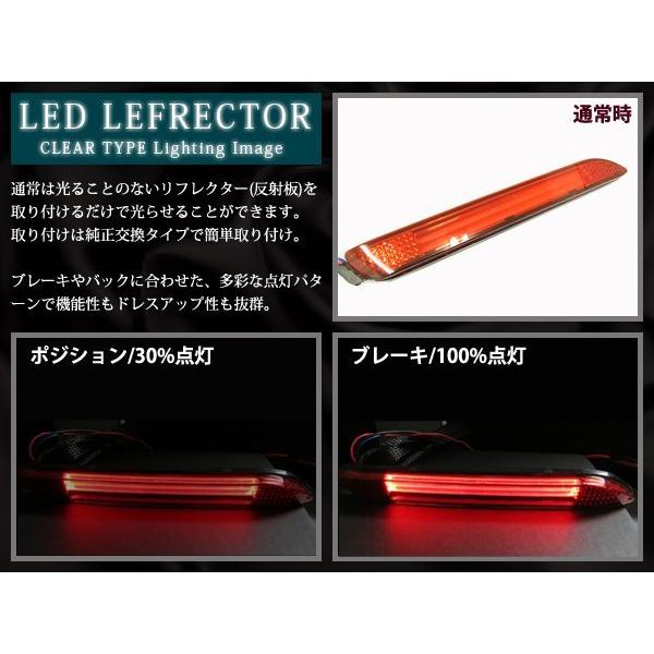 20系アルファード LED ファイバー チューブ ライトバー リフレクター ブレーキ連動 車検対応｜teal-shopping｜02