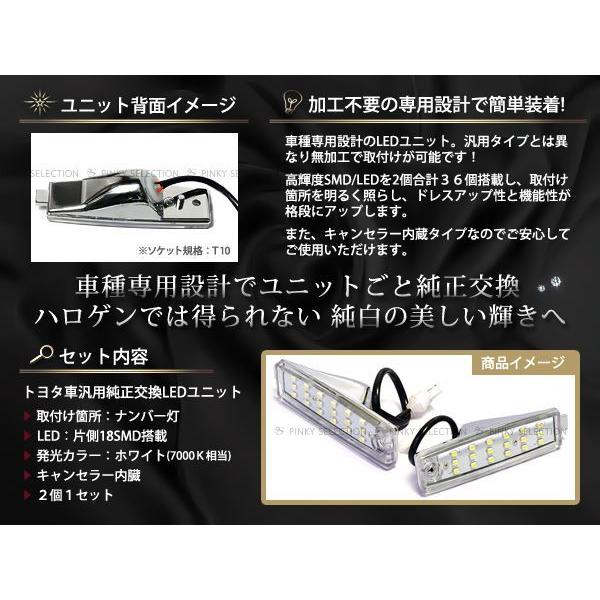 15系ハリアー 純正交換 36LEDライセンスランプユニット ナンバー灯