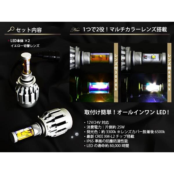 ニホンライティングH4 LED イエロー25w