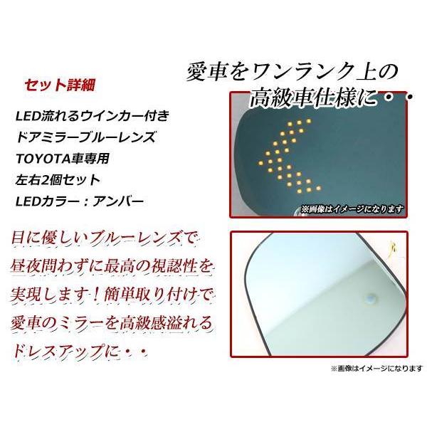 ヴェルファイア 20系 防眩レンズ ブルーミラー ドアミラーレンズ LED