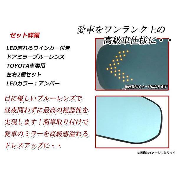 ヴォクシー VOXY 80系 防眩レンズ ブルーミラー ドアミラーレンズ LED