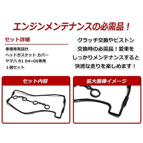 ヤマハ YAMAHA YZF-R1 2007-2008 エンジン ヘッドカバー ガスケット