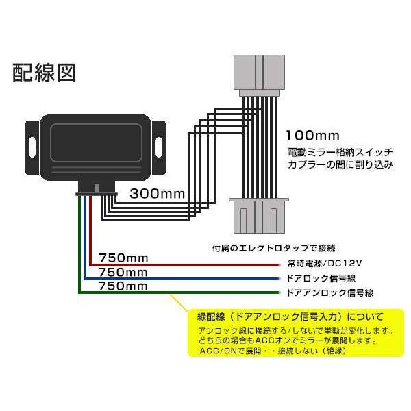 トヨタ SAI サイ 10系 キーレス ドアロック/アンロック連動 ミラー自動格納キット 自動開閉 スタートエンジン対応｜teal-shopping｜03