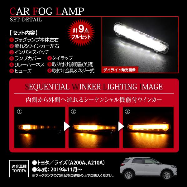 トヨタ ライズ A200A/A210A R1.11〜 後付け LED フォグランプ トヨタ ライズ A200A/A210A R1.11〜 後付け LED フォグランプ