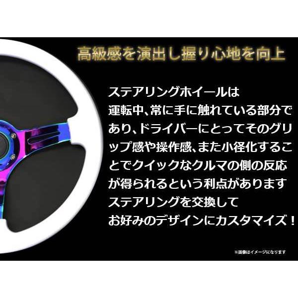 ☆新品☆MOMO形状 USDM アメリカ仕様 ステアリング ホワイト×ネオ