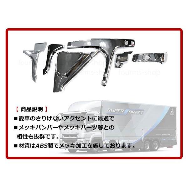 三菱ふそう 17スーパーグレート ハイルーフ用 4軸 H29/5〜 メッキ 