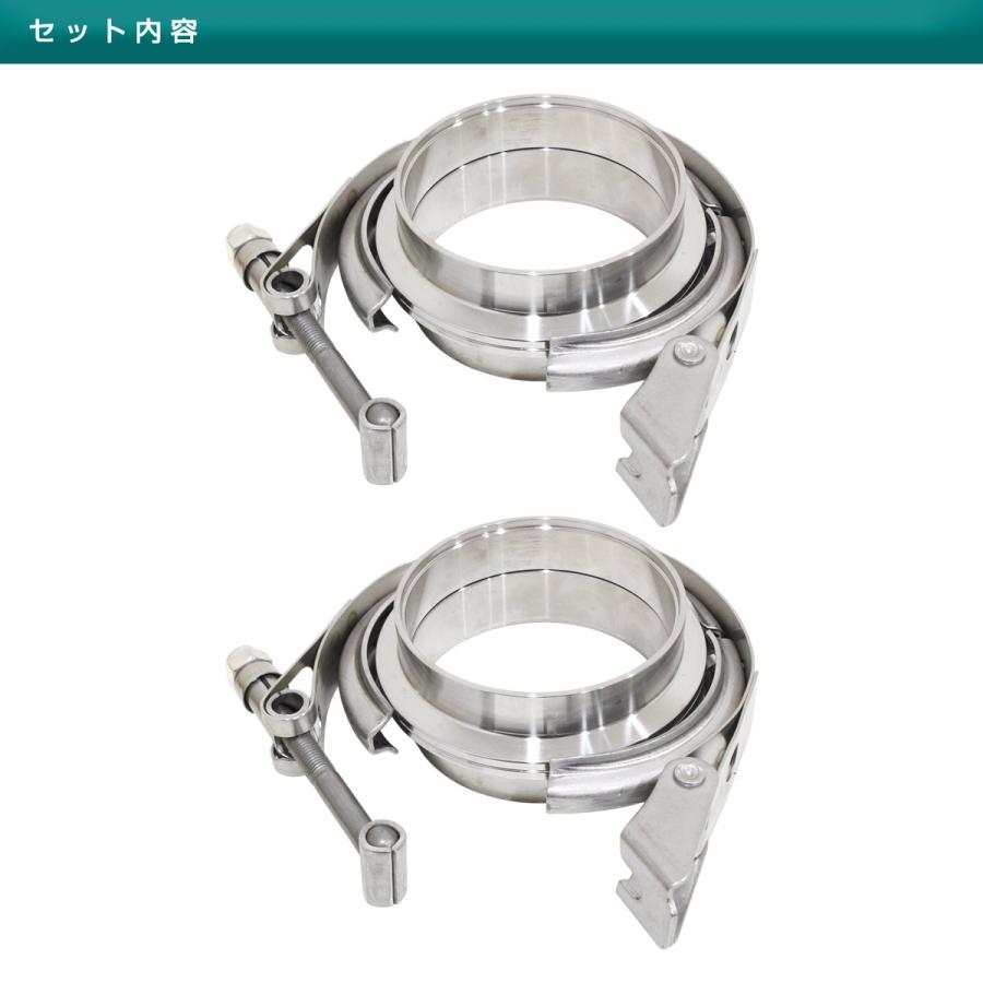 汎用 Vバンド クランプ フランジ付き 76.3φ 3インチ 76.3mm ステンレス