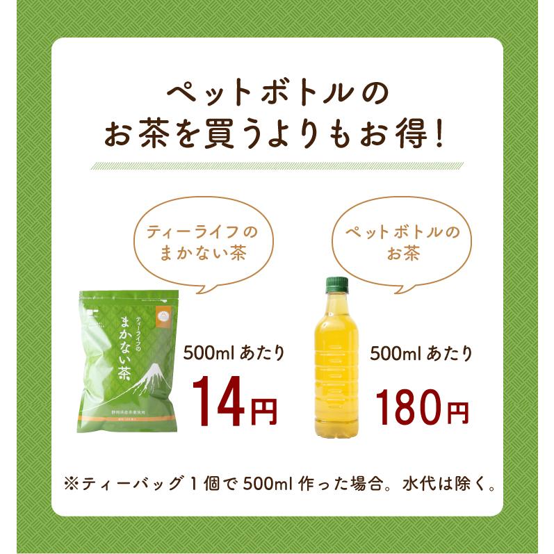お茶 緑茶 水出し緑茶 ティーバッグ 静岡茶 大容量 お得 100個入 茶葉 まかない茶 お茶 緑茶パック送料無料 父の日 2026 | TeaLife | 09