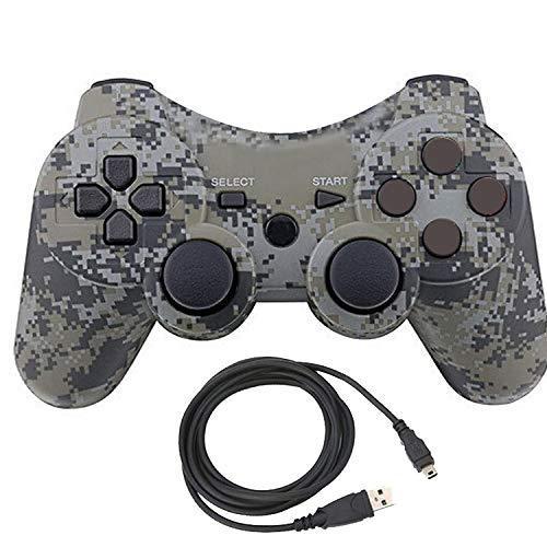 今季一番 Aoityle Ps3対応 ワイヤレスコントローラー 互換 Usb ケーブル 日本語説明書 付き カモフラージュ Discoversvg Com