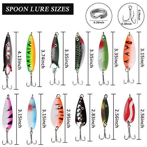 釣りスプーンルアースピナーベイトローテーションメタルスパンコールジグフックトラウトバス釣りルアー人工餌セット 激安正規
