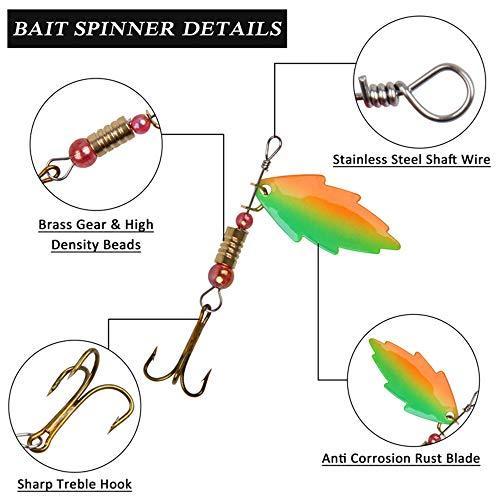 釣りスプーンルアースピナーベイトローテーションメタルスパンコールジグフックトラウトバス釣りルアー人工餌セット 激安正規