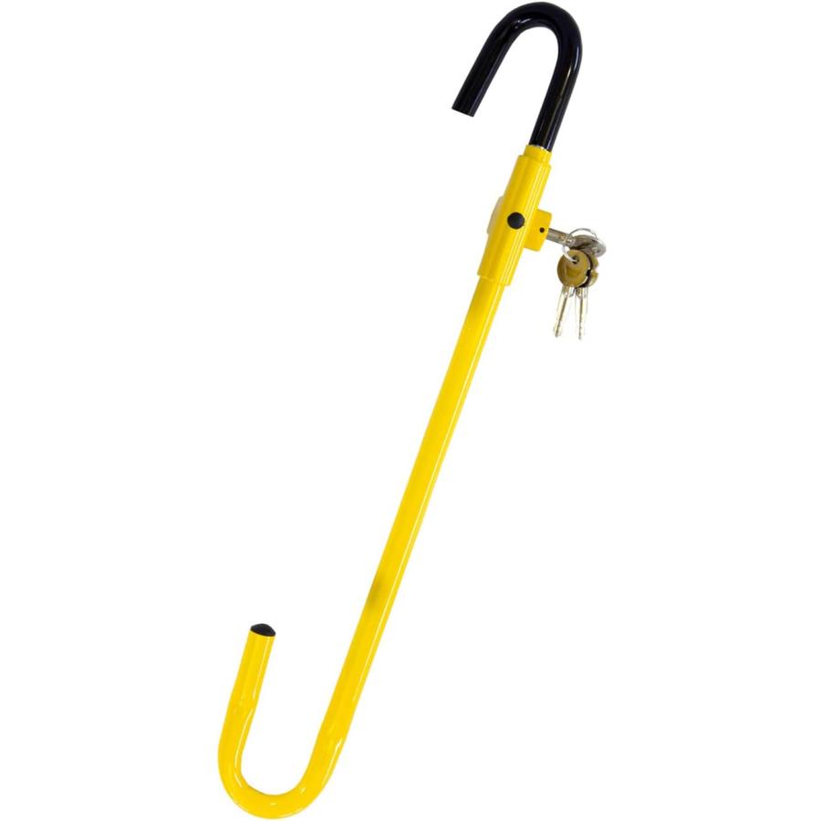 【アウトレット品】クラージュ(Courage)　取付簡単 車用 盗難防止 ブレーキペダル&ハンドルロック 特殊鍵 スチール製 イエロー KS-101 | 