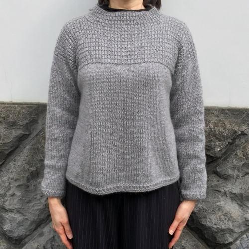 ●編み針セット ドミナノームで編む切り替えが素敵なプルオーバー 手編みキット ダイヤモンド毛糸 編み図_7