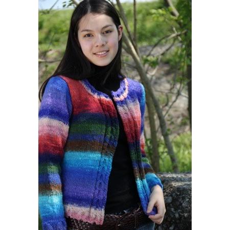 手編みのカーディガン　　　　　　　　　　（野呂英作くれよん使用） 野呂英作 毛糸 くれよんで編むぼたんなしのカーディガン 編みもの