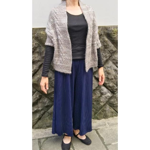 ●編み針セット メイクメイクで編むまっすぐ編みのボレロ風カーディガン 編み物キット 毛糸_3