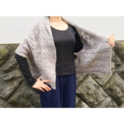 ●編み針セット メイクメイクで編むまっすぐ編みのボレロ風カーディガン 編み物キット 毛糸_8
