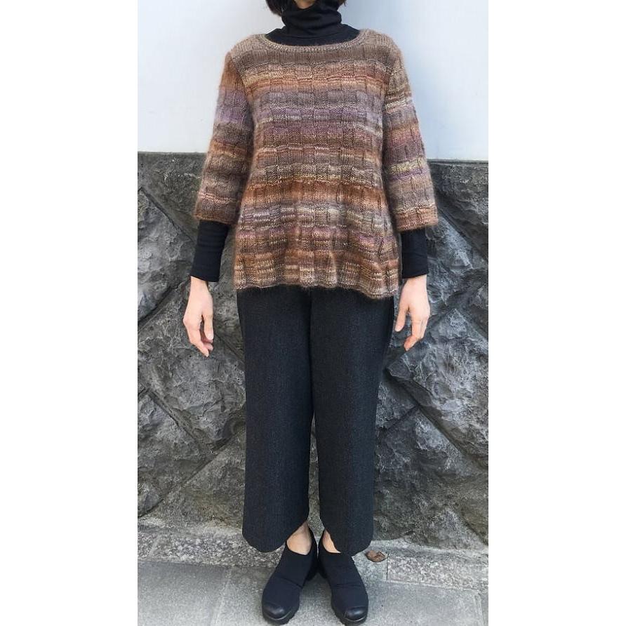 ●編み針セット ドミナで編むブロッキングセーター 手編みキット 無料編み図_4