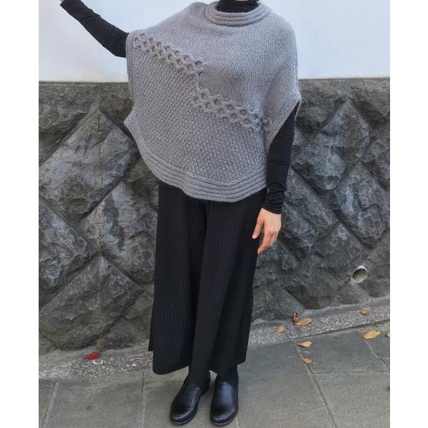 ダイヤモンド毛糸 ○編み針セット ドミナノームで編むポンチョ 手編み