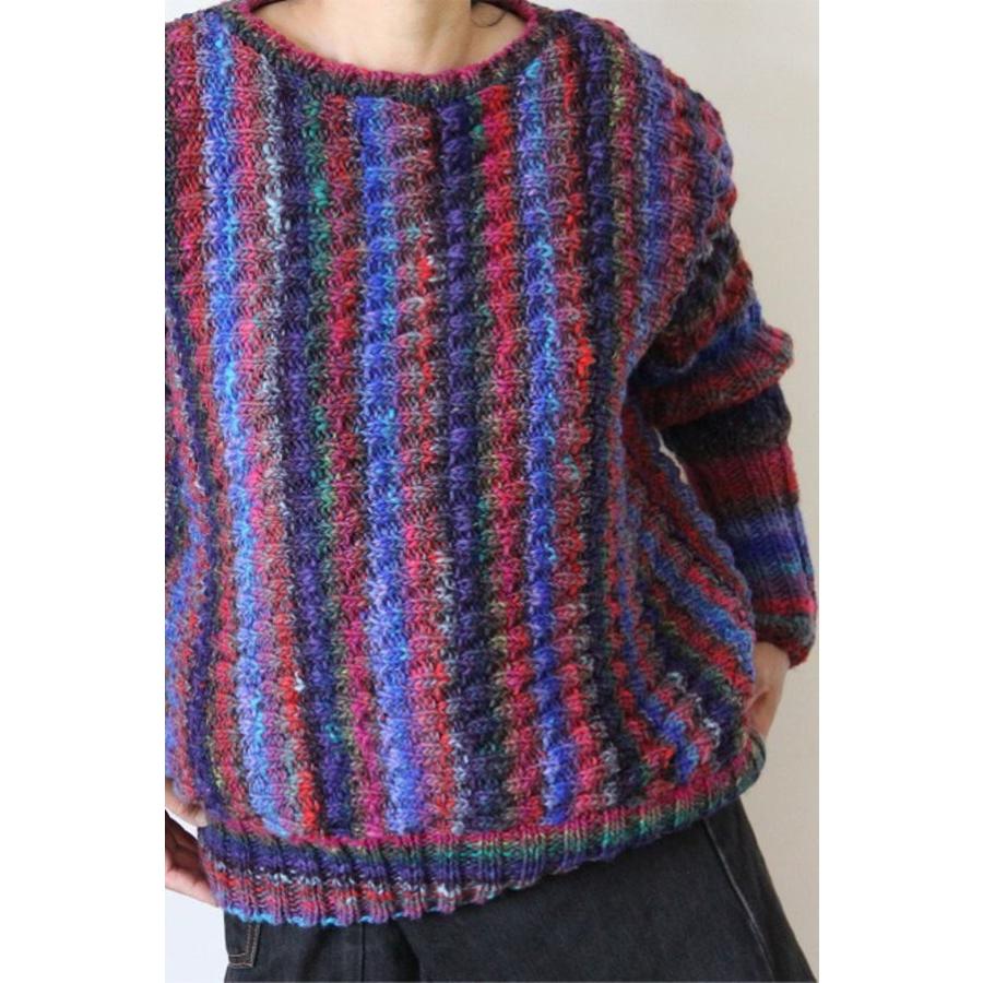 編み針セット 野呂英作の毛糸 琴で編むシンプルな縦のラインの模様編みセーター 手編みキット 編み図 Akikit0236set 毛糸専門店 手編みオーエン屋 通販 Yahoo ショッピング