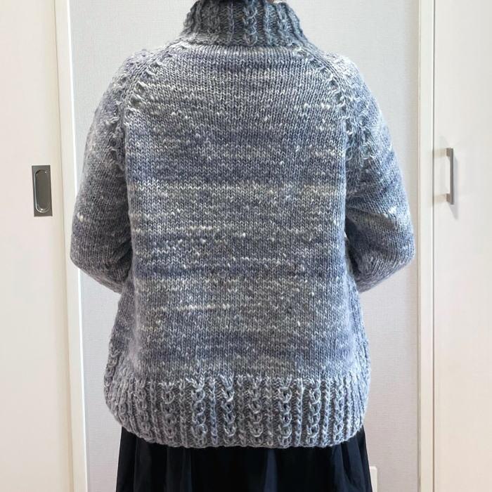 毛糸 野呂英作のマーブルで編む飾りポケットが可愛いセーター セット ウール｜teamiohenya｜04