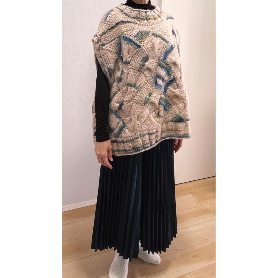 RichMore 毛糸 シェヘラザードで編むバスケット編みのたっぷりベスト