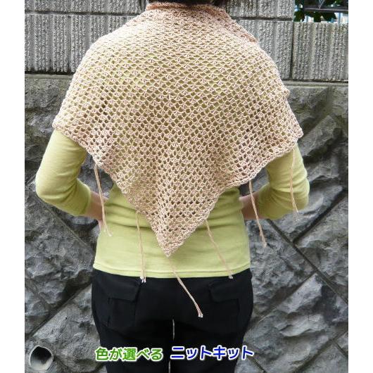 Olympus（オリムパス） エミーグランデで編むネット編みの大きな三角